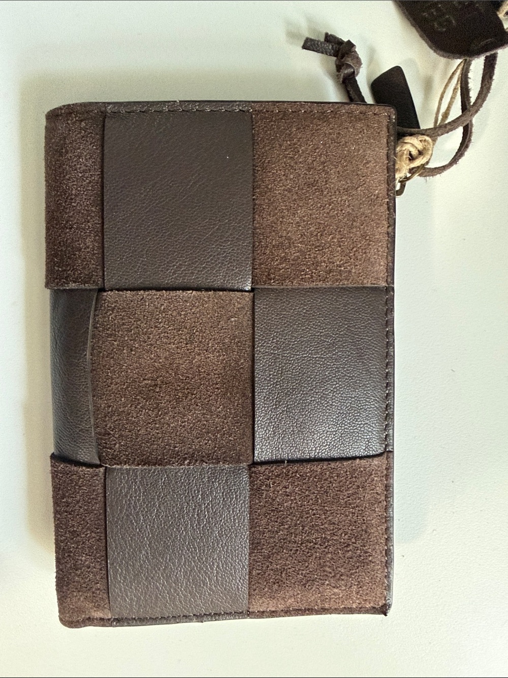 Genuine Merchandise Brown Patchwork Leather Zip Wallet - Picture 2 of 6